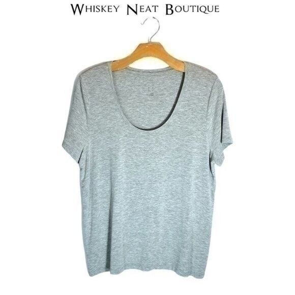 a new day Short Sleeve Gray Workout Top Large  7 0007 - Picture 1 of 5